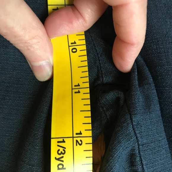 Splendid tie-waist linen-blend wide leg cropped in navy - Picture 9 of 10